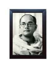 Hitech Netaji Subhas Chandra Bose Laminated Photo Frame for Table, Study & Living Room, Gifts (PVC Frame and Front face - Glass, 5 x 7inch)