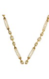 Handmade Golden & White Color Moti Mala/Garland | 15 inch Decorative Haar for God Idol, Temple & Home Décor