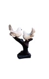 White Bird Couple Decorative Showpiece on Tree Branch Base | Resin Love Birds Figurine for Home & Office Décor | Elegant Tabletop Statue for Living Room, Bedroom & Gift Purpose