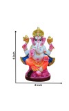 Hi Tech Sales Handcrafted Siddhi Ganesh Idol for Home Decor, Gifting Diwali, Birthday, Festivals (6 x 3 Inches) (Orange)