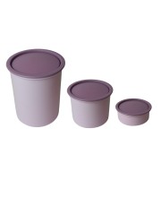 Storage Food Container Set (3 PCS) – 500ml, 1000L, 1500L with Lids, Space-Saving | Stackable Food Safe Kitchen Storage Container, Airtight & Leak Proof For Home (Pink)