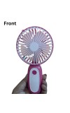 Mini Hand Fan – Portable USB Rechargeable Personal Fan, 3 Speeds, Quiet Operation, Handheld or Desk Use, Ideal for Travel, Office, Outdoor, and Summer Activities (Pink)