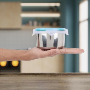 550 ml Stainless Steel Container, 4.5 X 2.7 inch (Pack of 1) 550 ml Stainless Steel Container, 4.5 X 2.7 inch (Pack of 1)