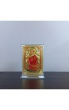 Hitech Sales Baba Lokenath Gold-Plated Religious Acrylic Photo Frame Hindu God and Goddess Temple Art Decor for Home, Office, Car Dashboard and Gift Purpose