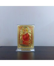 Hitech Sales Baba Lokenath Gold-Plated Religious Acrylic Photo Frame Hindu God and Goddess Temple Art Decor for Home, Office, Car Dashboard and Gift Purpose