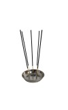 Stainless Steel Incense Holder Round Stand with ash Catcher agarbatti Puja Prayer Agardaan dhoop Round-Shaped for Home Office Temple puja Ash Sticks (4 x 4)