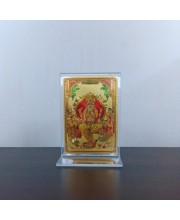 Hitech Sales Gold-Plated Prabhu Biswakarma Religious Acrylic Photo Frame Hindu God and Goddess Temple Art Decor for Home, Office, Car Dashboard and Gift Purpose