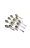 Hitech Sales Stainless Steel Dinning, Luxury Dinner Spoons, Table Spoon Set of 12, Length 6 inch, Dazzle Design,Daily Use