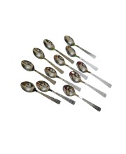 Hitech Sales Stainless Steel Dinning, Luxury Dinner Spoons, Table Spoon Set of 12, Length 6 inch, Dazzle Design,Daily Use