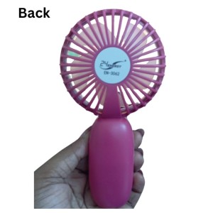 Mini Hand Fan – Portable USB Rechargeable Personal Fan, 3 Speeds, Quiet Operation, Handheld or Desk Use, Ideal for Travel, Office, Outdoor, and Summer Activities (Pink)