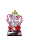 Hi Tech Sales Handcrafted Siddhi Ganesh Idol for Home Decor, Gifting Diwali, Birthday, Festivals (5 x 3 Inches) (Red)