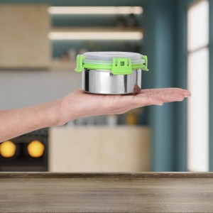 300 ml Stainless Steel Container, 4.5 X 2.5 inch (Pack of 1)