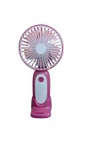 Mini Hand Fan – Portable USB Rechargeable Personal Fan, 3 Speeds, Quiet Operation, Handheld or Desk Use, Ideal for Travel, Office, Outdoor, and Summer Activities (Pink)