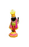 Black Lord Krishna Statue Playing Flute with Golden Crown – Hindu God Murti Idol for Home Mandir, Pooja Room, Temple Decor & Spiritual Gift Item