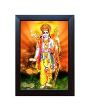 Hitech Bhagwan Shri Ram/Lord shri ram/Jai Shri Ram Laminated photo frame for table, Study & living room, Pooja, gifts-Divine Blessings for Your Home | Synthetic Wood Base and Front Glass, (8 x 6 inch)