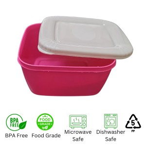 Set of 4 Colorful Food Storage Containers | BPA-Free Plastic Lunch & Meal Prep Boxes with Airtight Lids | Reusable & Stackable Kitchen Storage