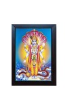 Hitech Bhagwan Vishnu Laminated Photo Frame for Wall/Table, Study & Living Room, Pooja, Gifts - Divine Blessings for Your Home || Synthetic Wood Base and Front face Glass (8 x 6 inch)