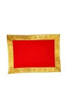 Velvet Pooja Cloth | Bhakti Lehar, Plain Altar Cloth for God Idols, Home Mandir, Temple and Pooja Ghar (8X6)