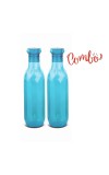 Hi Tech Sales Diamond Plastic Unbreakable Fridge Water Bottle for Office, Sports, School, Travelling, Gym, Yoga-BPA and Leak Free, 1000 ml - Set of 2