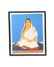 Sree Sree Baroma Wooden Laminated Photo Frame with Stand | Spiritual Religious Decor | Compact Size for Home & Office