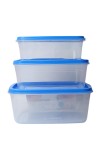 Food Storage Container Set (3 PCS) – 800ml, 1.35L, 2.10L, BPA-Free | Nestable Lids, Space-Saving, Microwave & Freezer Safe, Dishwasher Safe
