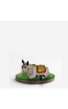 Hitech White Gau MATA Nandi Cow Statue: Murti/Figurine/Showpiece for Religious Pooja, Temple Decoration, Home Decor, and Study Room - Hindu God Gift Item