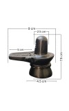 HiTechMart Black Marble Shivling Idol, 3 Inch Lord Shiva Shivalingam Murti for Home Puja and Shivratri, Medium Size, 230g Black Stone Shivling for Worship and Decor