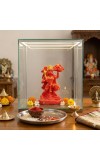 Lord Hanuman with Mountain Resin Idol – Bajrangbali Murti Carrying Parvat – Spiritual Statue for Home Temple, Pooja, Decor & Gifting