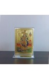 Hitech Sales Maa Kali Gold-Plated Religious Acrylic Photo Frame Hindu God and Goddess Temple Art Decor for Home, Office, Car Dashboard and Gift Purpose
