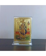 Hitech Sales Maa Kali Gold-Plated Religious Acrylic Photo Frame Hindu God and Goddess Temple Art Decor for Home, Office, Car Dashboard and Gift Purpose