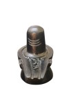 HiTechMart Black Marble Shivling Idol, 3 Inch Lord Shiva Shivalingam Murti for Home Puja and Shivratri, Medium Size, 230g Black Stone Shivling for Worship and Decor