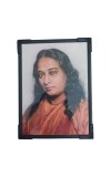 HiTechMart Wooden Photo Frame of Paramahansa Yogananda | Spiritual Leader and Guru Wall Hanging & Table Standong Frame for Home, Temple, and Meditation Room Decor