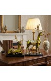 Metallic Gold Finish Deer Idols Set &ndash; Elegant Decorative Deer Figurines for Home Decor &ndash; Luxury Animal Showpieces for Living Room, Cabinet & Tabletop &ndash; Ideal Anniversary, Wedding & Housewarming Gift