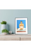 Hitech Sales Anukul Thakur Wooden Laminated Photo Frame for Pooja Room, Temple, Home Decor, Gift (Free Stand, Tabletop, 8.6 x 11 inches)