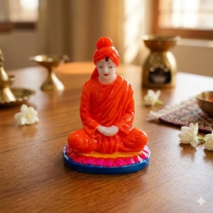 Swami Vivekananda Resin Idol Statue – Inspirational Spiritual Guru Figurine for Home Decor, Office Desk, Study Table & Gifting – Durable Decorative Showpiece