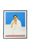 Sri Sri Baroda Wooden Laminated Photo Frame with Stand | Spiritual Religious Decor | Compact Size for Home & Office