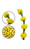 Hitech Sales 10 Woolen Artificial Long Marigold Fluffy Flower Garland Strings for Home Decoration, Pooja Mandir Decor Genda Phool for Wedding and Festivals, Diwali (40 inch) (Yellow)