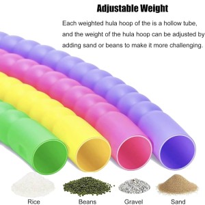 Hitech Sales Hula Hoop Ring for Fitness. Gymnastic & Other Weight Loss Exercises, Detachable & Easy to Assemble, Weight - 200 GMS, Multicolor