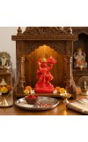 Lord Hanuman with Mountain Resin Idol – Bajrangbali Murti Carrying Parvat – Spiritual Statue for Home Temple, Pooja, Decor & Gifting