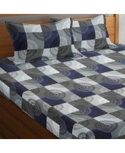 Hitech Sales Blue Microfiber Double Bedsheet | Soft, Durable & Fade-Resistant | Ideal for Double Bed | Easy Care & Washable