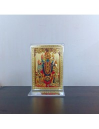 Hitech Sales Ramkrishna Dev and Sarada Devi with Maa Tara Gold-Plated Religious Acrylic Photo Frame Hindu God and Goddess Temple Art Decor for Home, Office, Car Dashboard and Gift Purpose