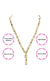 Handmade Golden & White Color Moti Mala/Garland | 15 inch Decorative Haar for God Idol, Temple & Home Décor