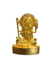 Antique Gold Metal Statue Maa Kaali Idol Showpiece for Home & Office | Hindu Goddess Decorative Murti for Puja & Mandir Office Table Showpiece (6.5cm)