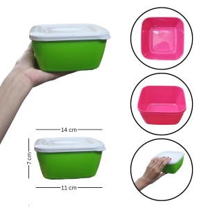 Set of 4 Colorful Food Storage Containers | BPA-Free Plastic Lunch & Meal Prep Boxes with Airtight Lids | Reusable & Stackable Kitchen Storage