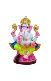 Hi Tech Sales Handcrafted Siddhi Ganesh Idol for Home Decor, Gifting Diwali, Birthday, Festivals (6 x 3 Inches) (Multicolor)