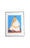 Hitech Sales Wooden Laminated Boro Maa Photo Frame for Pooja Room, Temple, Home Decor, Gift (Free Stand, Tabletop, 8.6 x 11 inches)