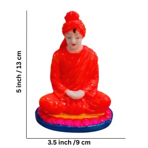 Swami Vivekananda Resin Idol Statue – Inspirational Spiritual Guru Figurine for Home Decor, Office Desk, Study Table & Gifting – Durable Decorative Showpiece