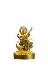 Antique Gold Metal Statue Maa Saraswati Showpiece for Home & Office | Hindu Goddess Decorative Murti for Puja & Mandir Office Table Showpiece.