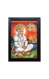 Hitech Hanuman Ji Laminated Photo Frame for for Wall, Temple, Mandir, Gym, and Outdoor Spaces, for Home Decor, Gifts (PVC Frame and Front face - Glass, 8 x 6 inch)
