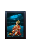 Hitech Hanuman/bajrangbali ji Tearing his Chest Showing shri ram and sita maa Laminated Photo Frame for Wall, Temple, Outdoor Spaces Home Decor, Gifts (PVC Frame and Front - Glass, 8 x 6 inch)